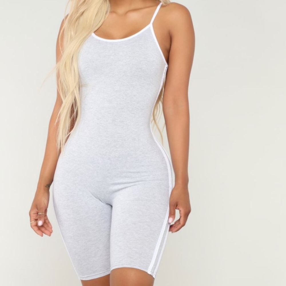 Come Over Romper - Heather Grey